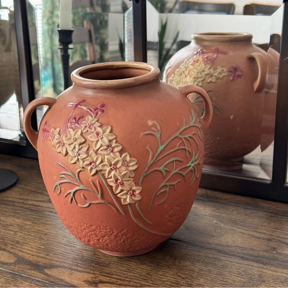 Roseville  Rust Vintage Art Pottery Ceramic Vase